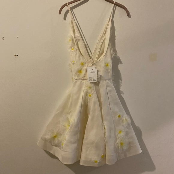 Zimmerman Matchmaker Linen-Silk Minidress - Picture 8 of 8